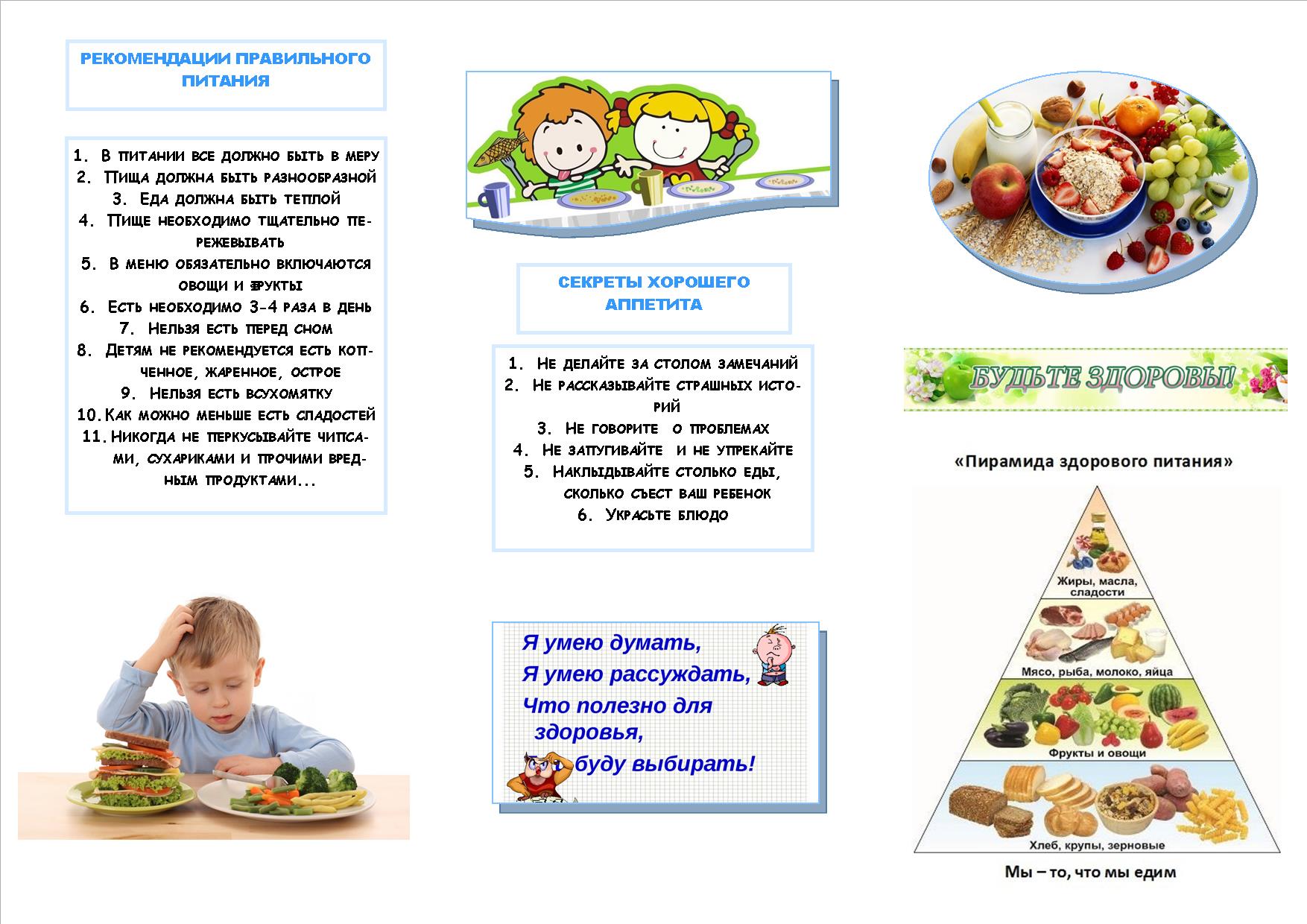 Семь обязательных принципов здорового питания детей